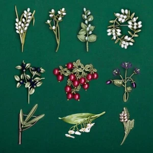 Exquisitos broches de hojas de plantas para mujeres alfiler retro corsé fiesta joyería accesorios - Imagen 1 de 18