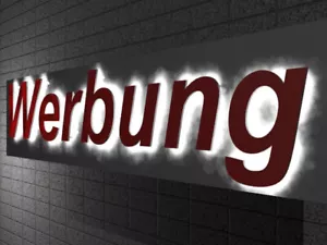 3D Buchstaben LED, Lichtwerbung, Werbeschilder, Leuchtreklame 30cm, Firmenschild - Bild 1 von 7