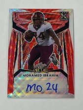 Mohamed Ibrahim 2023 Leaf Metal Football No.BA-MI1 1/3 Autograph Rookie Card