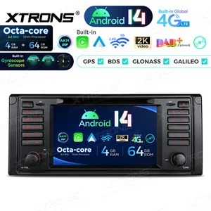 7 Zoll CarPlay Autoradio für BMW E39 M5 Android 14 4G+64G DVD GPS Navi LTE 4G - Bild 1 von 24