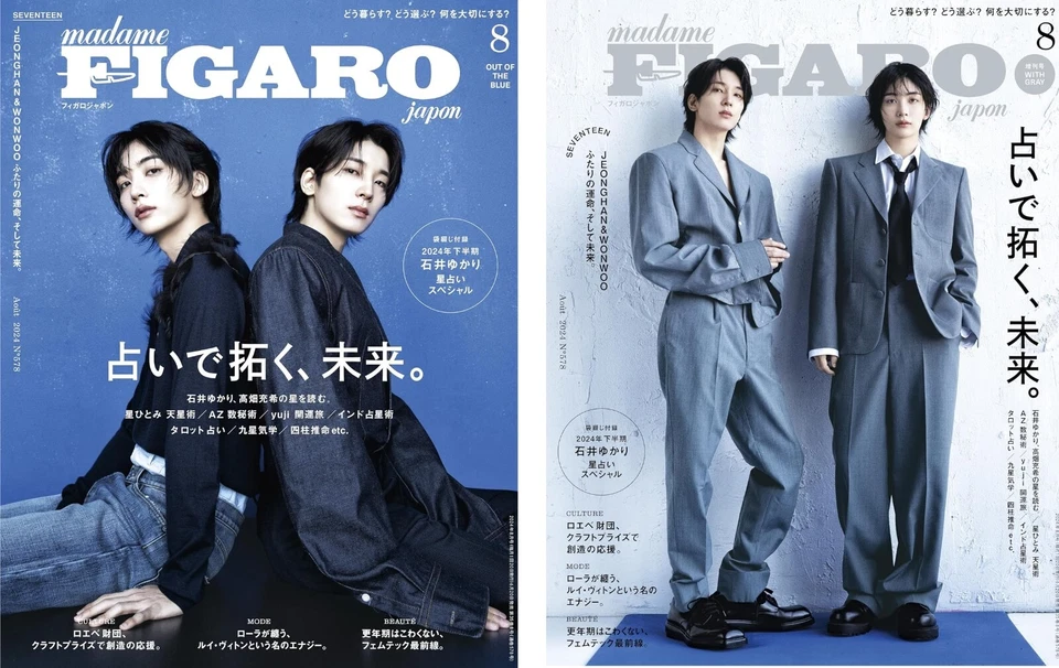 SEVENTEEN JEONGHAN & WONWOO cover madame FIGARO japon Aug 2024 Women Fashion Mag - Image 1 of 1