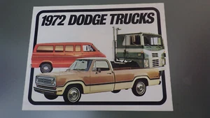 Vtg ORIGINAL 1972 DODGE TRUCKS Dealership Sales 8-Panel Brochure *Pickups Camper - Picture 1 of 5