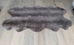 Mon Chateau Cozy Soft Luxury Collection Faux Fur Quad Rug 45" x 72" Kodiak Brown - Picture 1 of 9