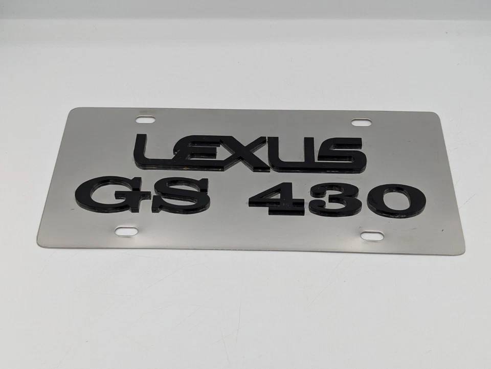 Placa de identificação Lexus GS 430 3D espelho cromado aço inoxidável - Imagem 1 de 3