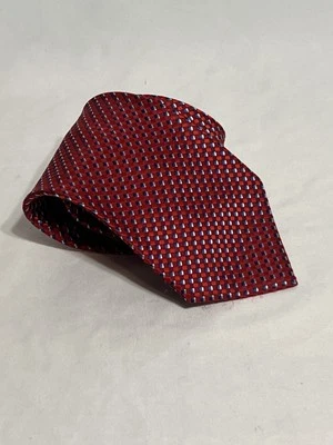 Corbata de poliéster Saddlebred para hombre 58 1/2 pulgadas roja azul marino L:T3 Foto 1 de 4