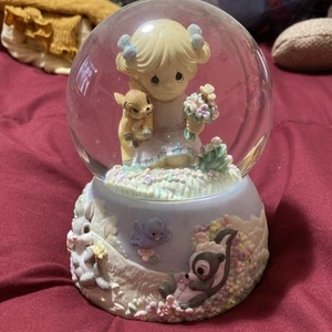 Disney Showcase Collection Precious Moments 2007 Bambi Musical Snow Globe Rare - Picture 1 of 9