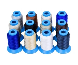 Tex 70 Bonded Nylon Thread for Sewing 3600 YDs T70 Heavy Duty 12 Assorted Neut - Picture 1 of 7