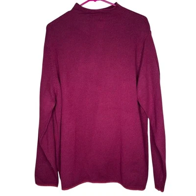 Venezia джинсы винтажный свитер женщин 18/20 темно-бордовый ягнят шерсти смесь насмешливый воротник - Изображение 1 из 4