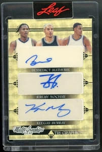 2022-23 Leaf Multigraphics Gold #TG13 Mathurin/Sochan/Murray 1/1 One of One - Picture 1 of 2