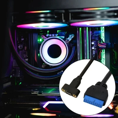 USB C Extension Data Cable 5Gbps Type C Female to IDC20P Female Front Panel Head - Image 1 of 4