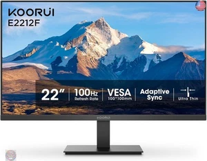 KOORUI 22 Inch Computer Monitor Full HD 1080P 100Hz PC Gaming Screen VA Panel - Picture 1 of 12