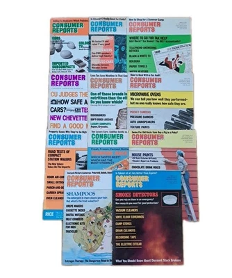 Lot Of 11 Vtg 1970s Consumer Reports Magazine 1976 Retro Products & Cars Edition - Imagem 1 de 4