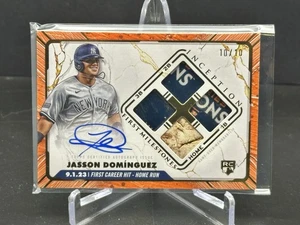 2024 Inception Jasson Dominguez MLB 1st Milestones Auto Relic Orange RC 10/10 - Picture 1 of 2