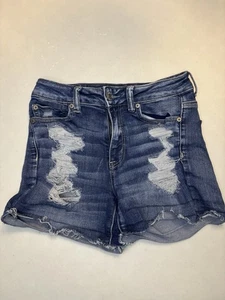 American Eagle Outfitters Next Level Stretch Denim Shorts Größe 4 Used-Look - Bild 1 von 4