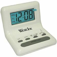 Westclox 47539a Celebrity Travel Alarm LCD Clock White
