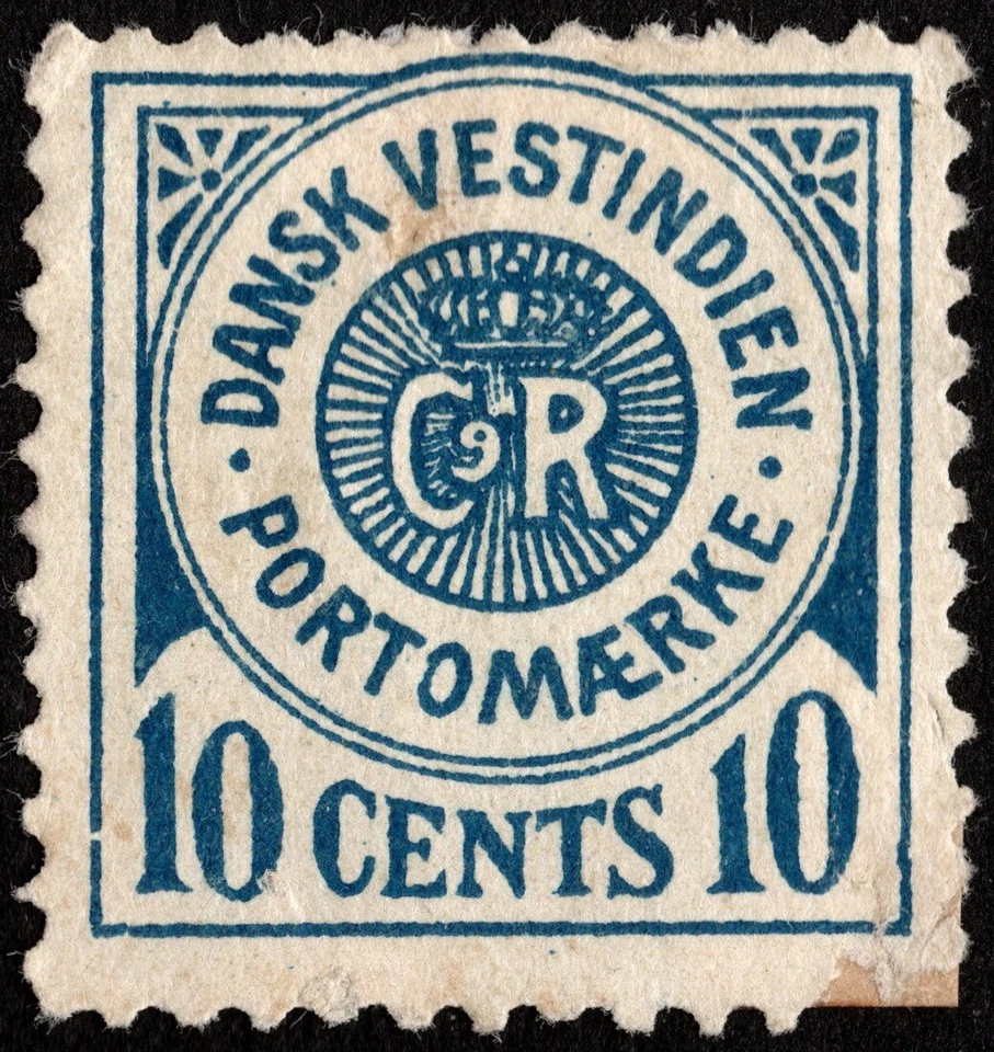 Danish West Indies - 1902 - 10c Dark Blue Numeral of Value Postage Due Issue #J4 - Image 1 of 1