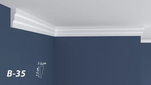 Coving Cornice Moulding Xps For Wall & Ceiling Decoration - Not Plaster B35 - Picture 1 of 5