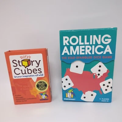 Gamewright Games: Rolling America & Rory's Story Cubes, Age 8+ - Image 1 of 4