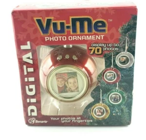 Vu-Mu Photo Ornament Display Up To 70 Pics 1.5' LCD Screen USB Cable USA Seller - Picture 1 of 12