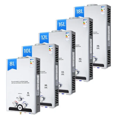 8L/10L/12L/16L/18L Durchlauferhitzer Warmwasserbereiter Wasserspeicher Propane - Bild 1 von 4