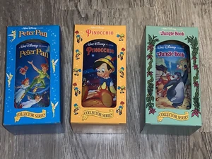 Walt Disney Classic Collector Series Glasses Pinocchio jungle Book Peter Pan - Picture 1 of 5
