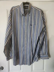 Faconnable Dress Shirt Made in USA Vintage Stripe Button Down Sport Shirt Size L - Picture 1 of 6