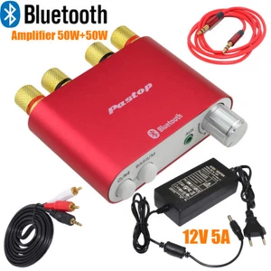 HiFi 100W TPA3116 Mini Bluetooth 4.0 Digital Amplifier Amp Home Audio Receiver - Picture 1 of 12
