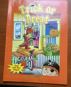 Halloween Trick or Treat Coloring & Activity Book~UNUSED~Easy Tear - Picture 1 of 5