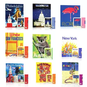 Set of 9 Mini 100 Piece Jigsaw Puzzles - New York Puzzle Company - Picture 1 of 19