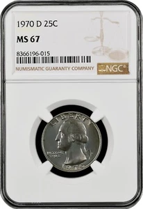 1970-D  WASHINGTON US Mint QUARTER,   MS67 by NGC,   an EXQUISITE looking Coin!! - Picture 1 of 4