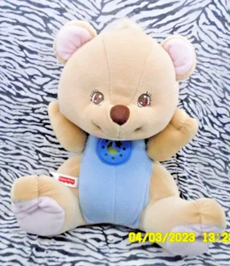 CM/ FISHER PRICE VINTAGE DOUDOU PELUCHE OURS VEILLEUSE BRUIT DE LA FORET 26CM - Picture 1 of 5