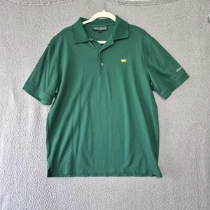 Herren Golf Poloshirt LARGE Green Collection Masters 100% Baumwolle gesticktes Logo - Bild 1 von 10