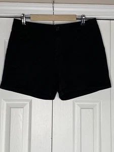 Liz Claiborne Classic Shorts Women's Black Chino Size 12 - Picture 1 of 3