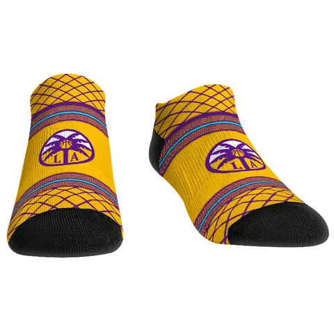 Rock Em Socks Los Angeles Sparks Net Striped Ankle Socks Cover