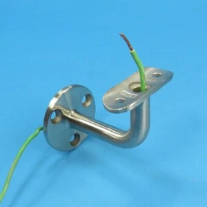 Edelstahl Wand Handlaufträger LED V4A Ø 42,4 mm Kabeldurchführung Beleuchtung VA - Bild 1 von 1