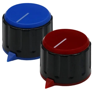 6 mm Rundloch Doppelanzeige Bedienknopf mit farbiger Kappe - Bild 1 von 3