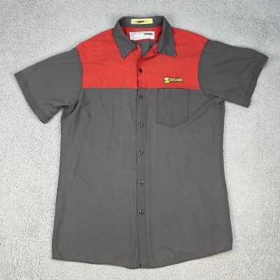 Vintage Safety Kleen Work Shirt Adult Large Gray Red Patch Workwear Button Up - Image 1 of 4