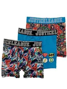Boys 3pc Justice League Boxer Briefs Superman & Batman Boxer Shorts Set - Picture 1 of 1