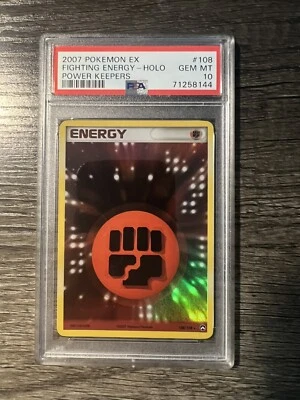 2007 Pokémon EX Power Keepers #108 Fighting Energy - Holo PSA 10 - Image 1 of 2