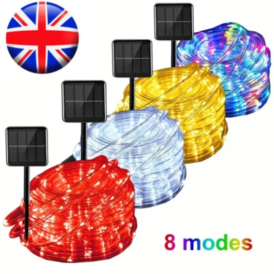 Solar Rope Tube Lights Outdoor Waterproof LED lights For Garden Yard Path & Pool - Image 1 of 4