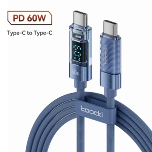 Toocki 100W USB-C to USB-C Cable PD Display Fast Charging Transparent Design - Picture 1 of 18