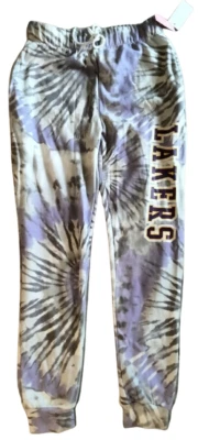 NUEVO CON ETIQUETAS Ropa Híbrida NBA Los Angeles Lakers Tie Dye Pantalones de Sudadera Gris Púrpura Mediano Foto 1 de 4