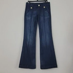 Vigoss Brand Blue Faded Bell Bottom Flare Jeans 28 X 31 - Picture 1 of 12