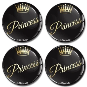 4 x 70 mm adesivi in silicone per tappi centro ruota ruota mozzo badge principessa - Foto 1 di 4