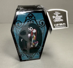 Taste Beauty X Disney NIGHTMARE BEFORE CHRISTMAS Coffin Tin 6 Lip Balm Set- NWT - Picture 1 of 5