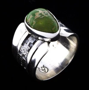 8 - Natural Royston Ring By Navajo Artist Al Joe - Picture 1 of 4