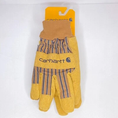 Guantes Carhartt Para Hombres A512 Marrón Aislado Pato Gamuza Sintética Tejido Puño, GRANDES Foto 1 de 4