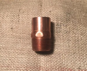1” Copper Male Adapter Sweat Solder Joint C x MIP - Picture 1 of 4