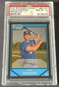 2007 Bowman Chrome Refractor #BC100 Justin Ruggiano PSA 10 GEM MINT - Picture 1 of 2