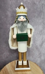 Gold Wiseman Nussknacker Weiser Mann König Weihnachten Krippe Holz 15" NEU - Bild 1 von 7